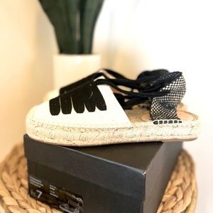 J. Crew Black and White Espadrilles